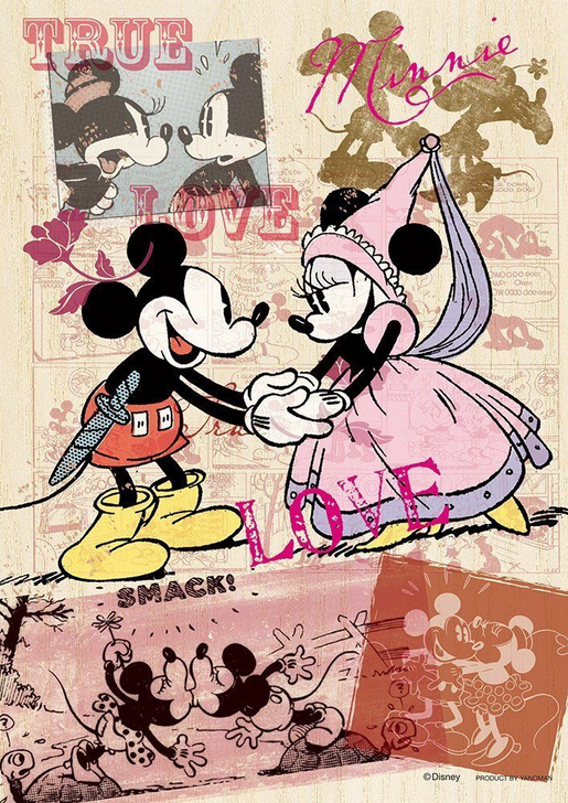 Yanoman Wooden Jigsaw Puzzle 33-22 Disney Mickey & Minnie (300 Small Pieces) (4979817180228)