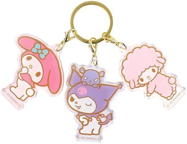 Sanrio 3 Charm Keychain My Melody / Kuromi / Piano