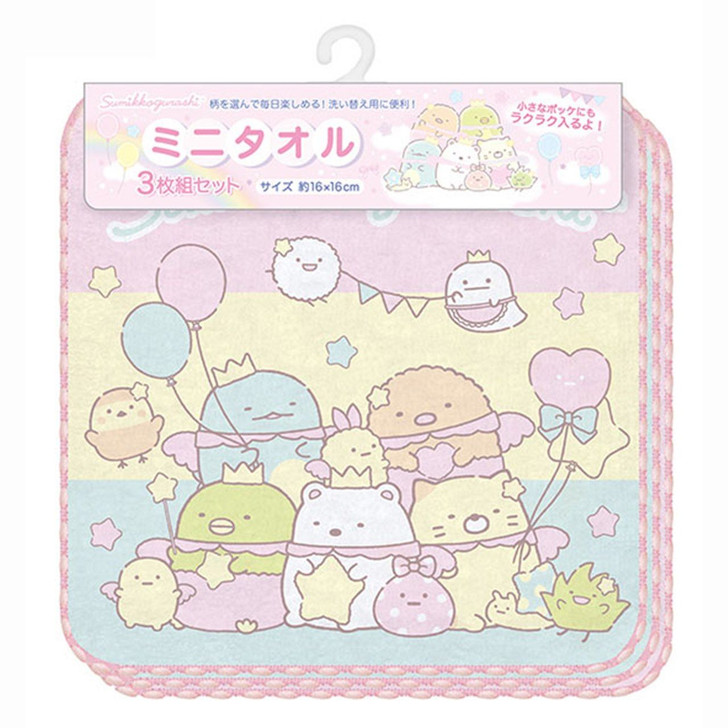 San-x Sumikko Gurashi Mini Towel 3pcs - Star Festival