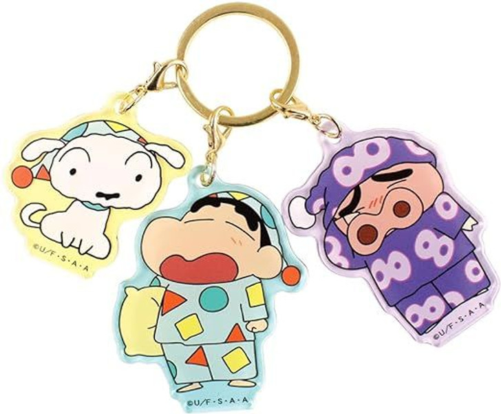 T's Factory 3 Charm Keychain Crayon Shin-chan / Pajamas for Everyone