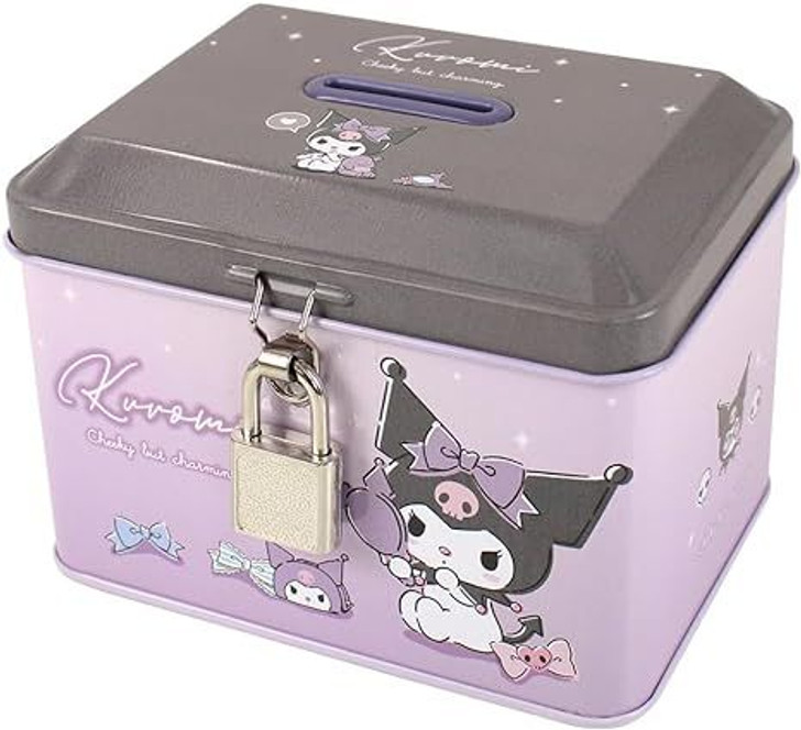 T's Factory Piggy Bank with Key Lock Sanrio - Kuromi