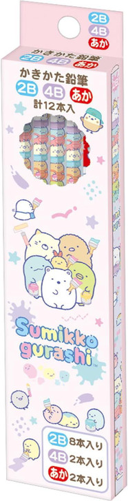 San-x Sumikko Gurashi Mixed Pencil Set of 12 - Go! Go! School!