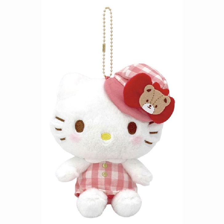 Nakajima Sanrio Plush Mascot Hello Kitty Wearing Newsboy Cap