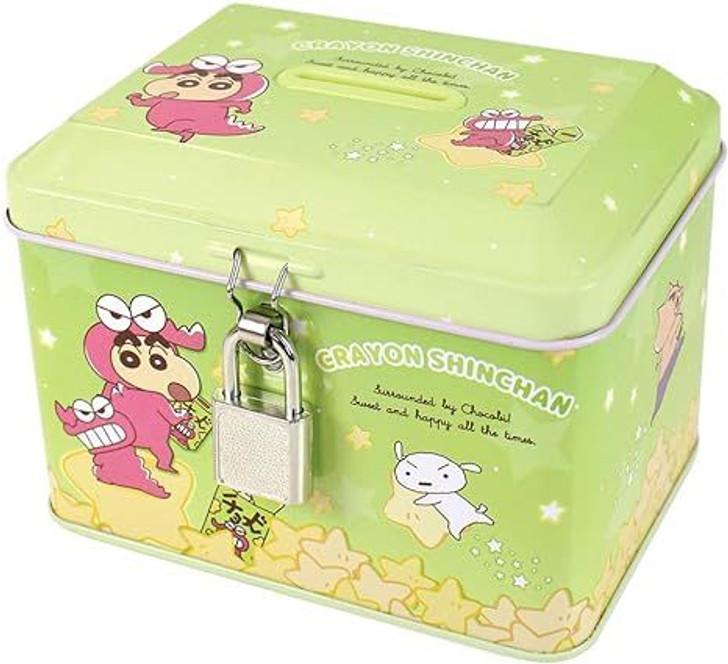 T's Factory Crayon Shin-chan Can Bank with Lock Chocobi