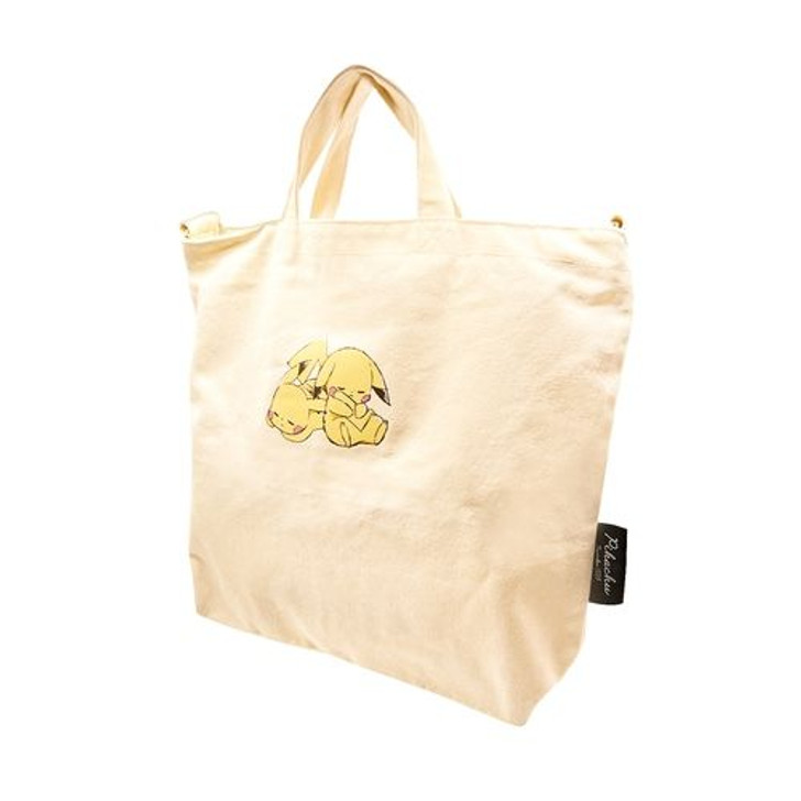 Pokemon Center Original Shoulder Tote Bag "Pikachu number025" Good Night