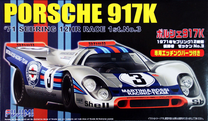 Fujimi RS-84 Porsche 917K 1971 Sebring 12HR Race 1/24 Scale Kit (4968728123882)