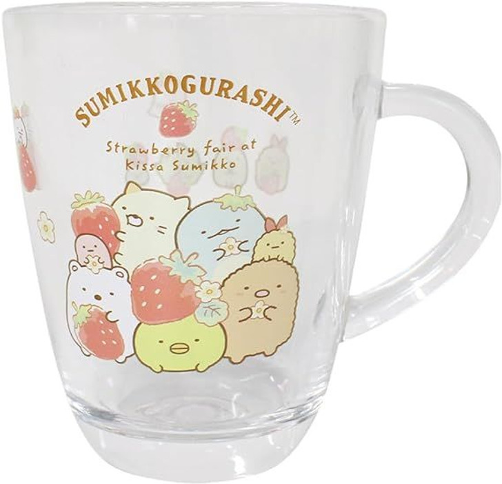 T's Factory Sumikko Gurashi Acrylic Cup with Handle Strawberry Fair