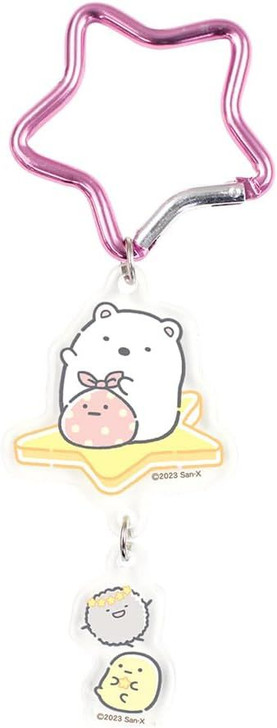 T's Factory Sumikko Gurashi Acrylic Keychain with Carabiner Shirokuma