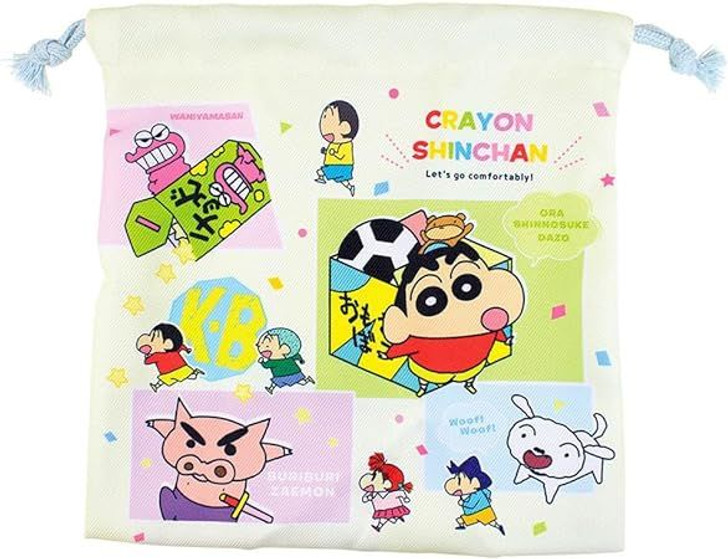 T's Factory Crayon Shin-chan Drawstring Bag Colorful Comic