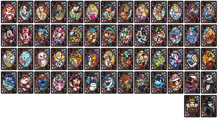 Tenyo Disney Characters Stained Glass Playing Cards