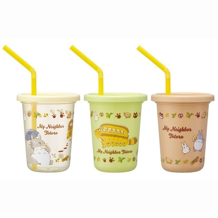 Skater Studio Ghibli My Neighbor Totoro Tumbler Set (3 pcs) With Straw - Cat Bus