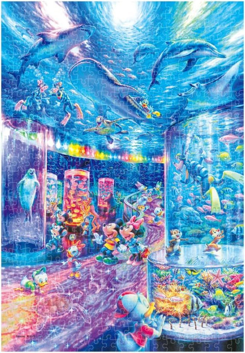 Tenyo Jigsaw Puzzle Disney Night Aquarium (Stained Art) (500 Pieces)