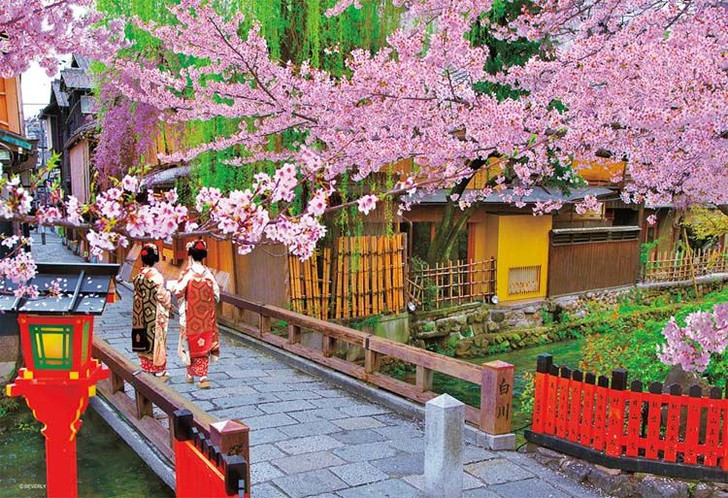 Beverly 300-056 Jigsaw Puzzle Cherry Blossom Blooming in Gion (300 Pieces)