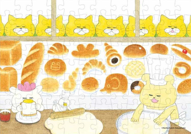 Tenyo MB108-129 Jigsaw Puzzle Nora Neko Gundan Bread Factory (108 Pieces)