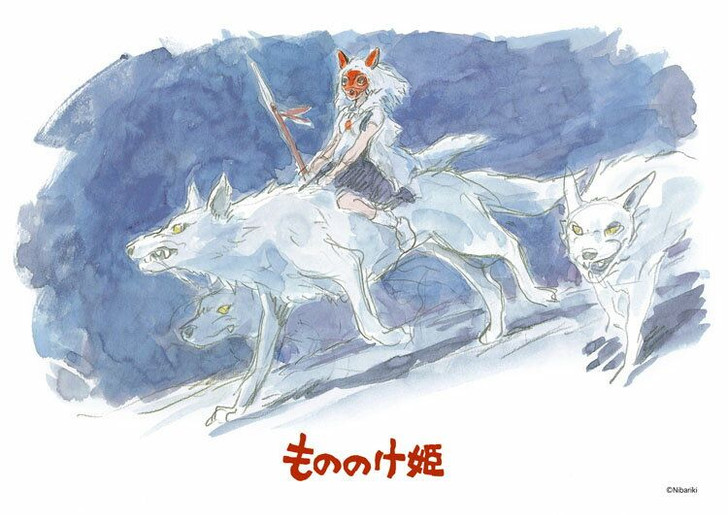 Ensky 108-640 Jigsaw Puzzle Studio Ghibli Princess Mononoke San Riding Moro (108 Pieces)