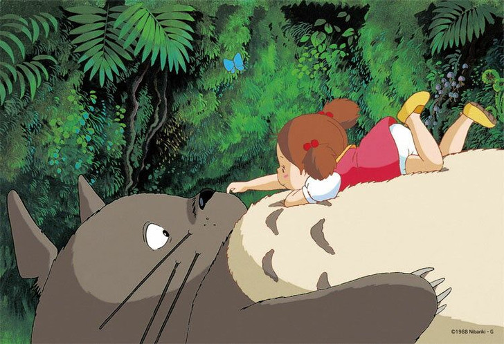 Ensky 108-608 Jigsaw Puzzle Studio Ghibli My Neighbor Totoro On Totoro's Tummy (108 Pieces)