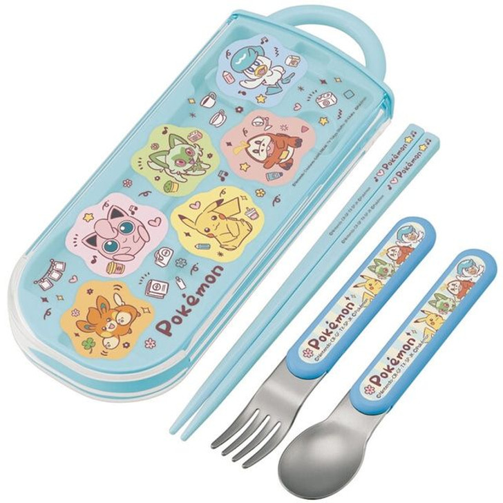 Skater Spoon, Fork and Chopsticks Set Pokemon (Joyful Days Series)