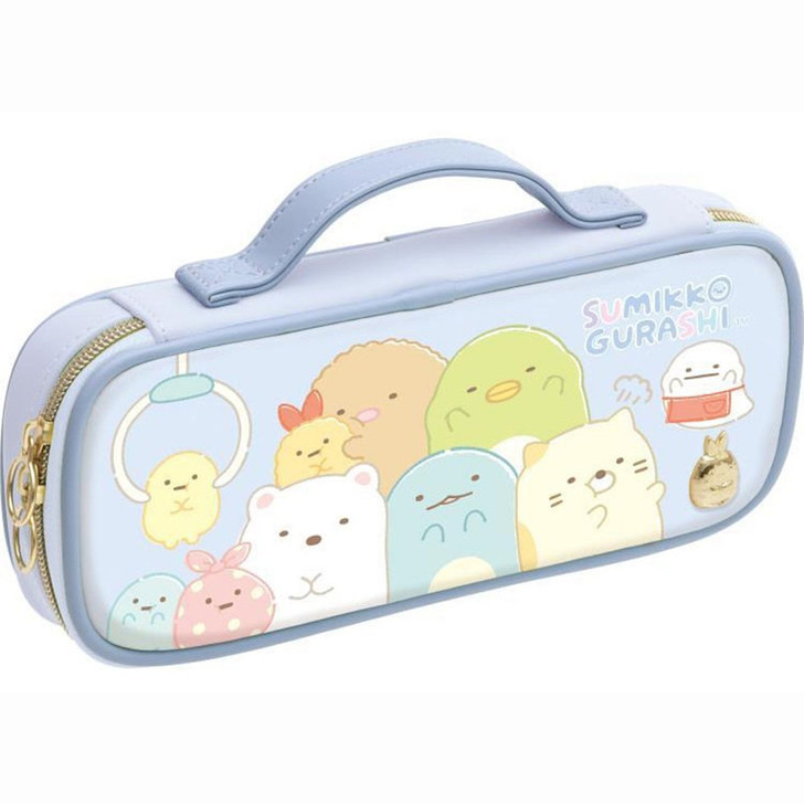 San-x Sumikko Gurashi Pen Case with Golden Zipper Tag