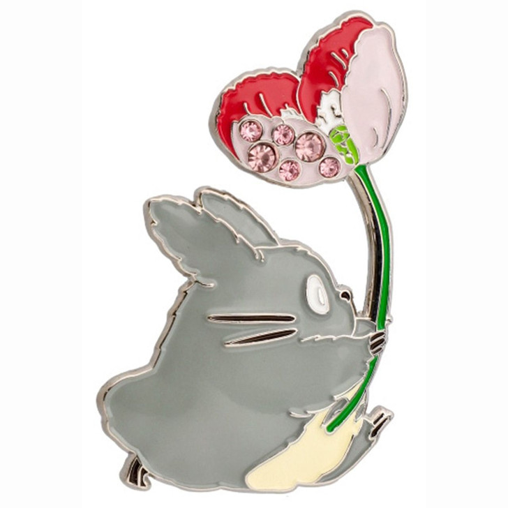 Studio Ghibli Metal Brooch My Neighbor Totoro - Totoro with Flower