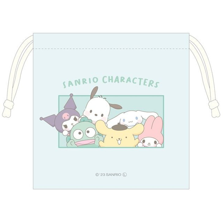 T's Factory Sanrio Drawstring Bag Big Group (Hey, Hey Cuddle!)