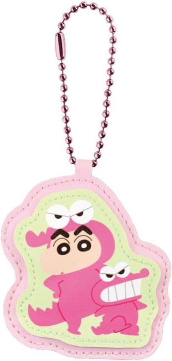 T's Factory Crayon Shin-chan Name Tag Keychain Waniyama-san and Shin-chan