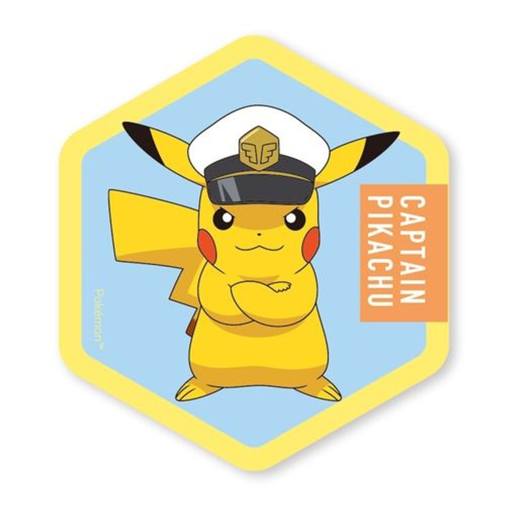 Pokemon Center Original Big Honeycomb Acrylic Magnet Captain Pikachu