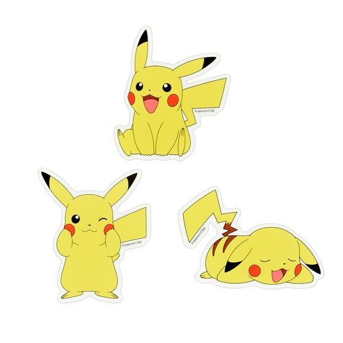 Pokemon Center Original Phone Case Stickers Pikachu (3 Stickers)