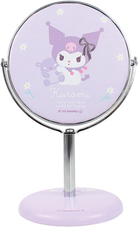 T's Factory Sanrio Stand Round Mini Mirror Kuromi