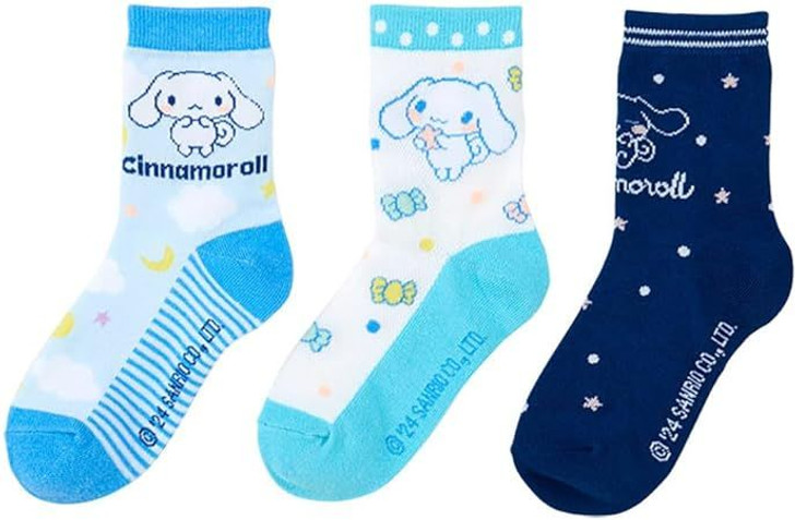 Sanrio Socks 3-Pair Set Cinnamonroll (19-21cm)