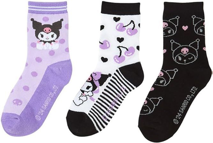 Sanrio Socks 3-Pair Set Kuromi (19-21cm)