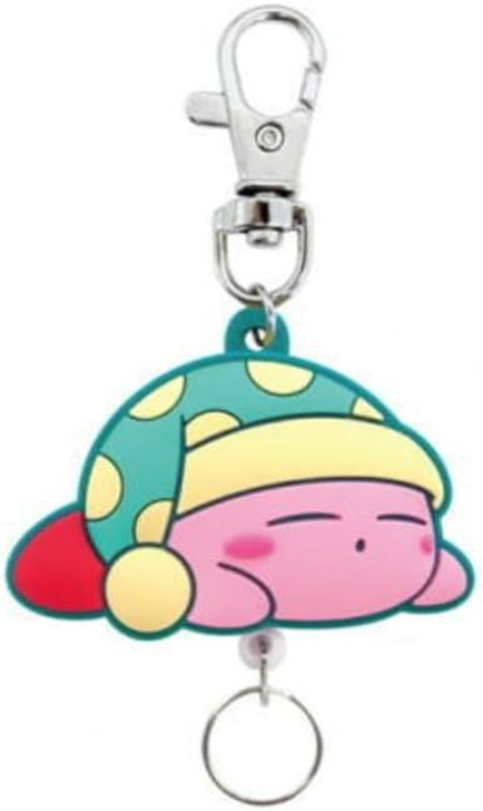 SK JAPAN Kirby Rubber Reel Keychain Sleeping Kirby