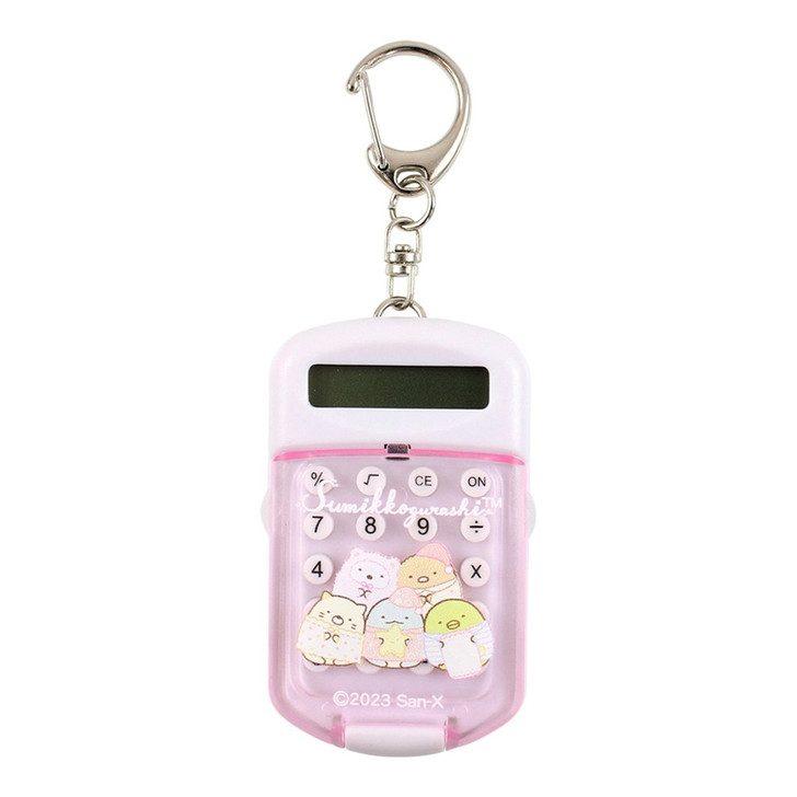 T's Factory Sumikko Gurashi Mini Calculator Keychain Pink