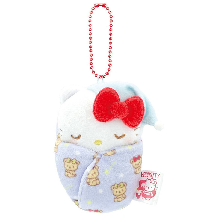 OST Sanrio Keychain Hello Kitty Swaddled Red Ribbon (KT50th)