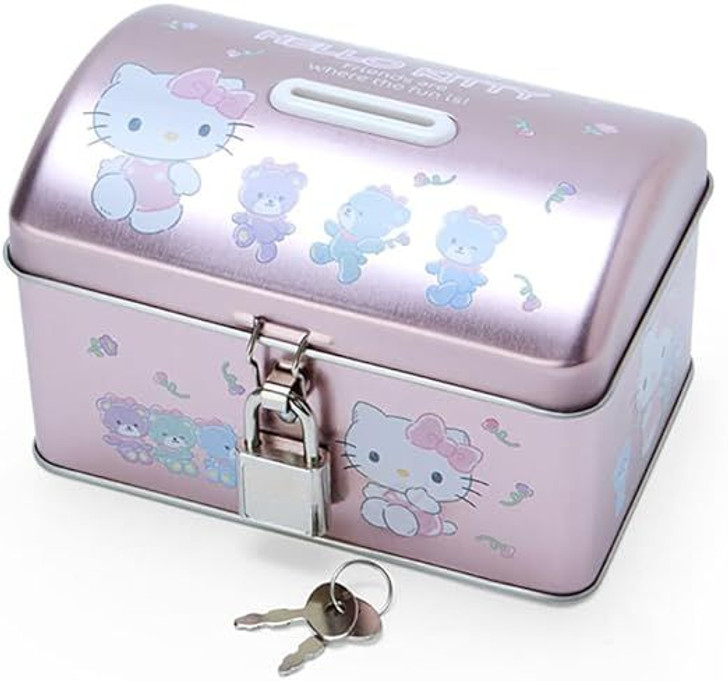 Sanrio Lockbox Bank with Corn Snacks Hello Kitty