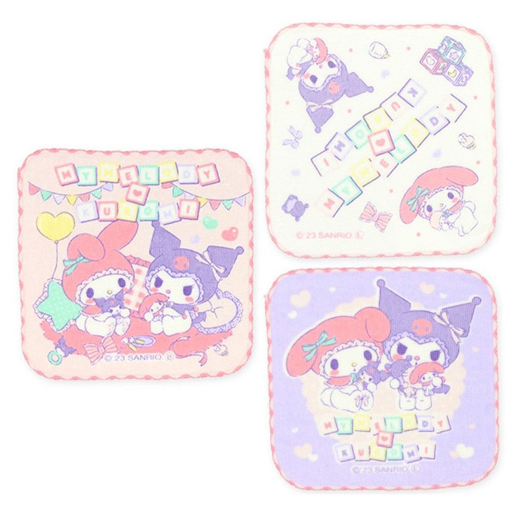 Sanrio Mini Towels 3pcs - My Melody and Kuromi
