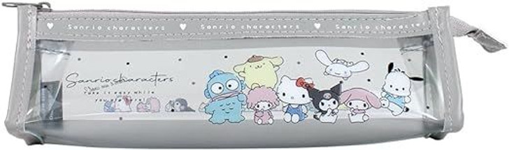 T's Factory Sanrio Clear Pen Pouch Gray Gray (Logo Tape Series)