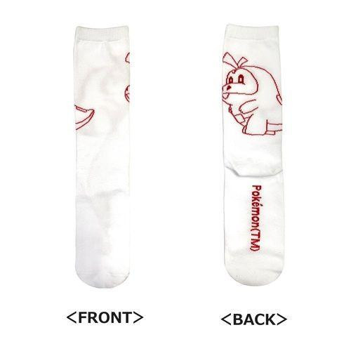  Pokemon Center Original High Socks Fuecoco White (25~27cm) 