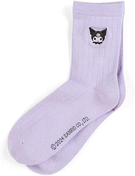 Sanrio Embroidered Socks Kuromi (23-25cm)