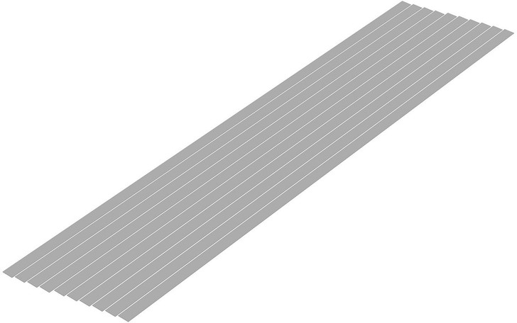 Wave Pla=Materials [Gray] Thin Board 0.3 x 5.0 mm 10pcs