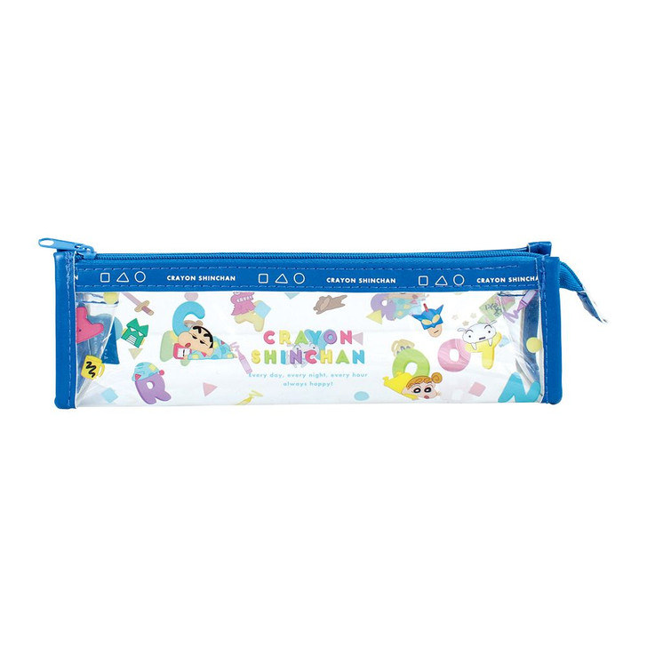T's Factory Crayon Shin-chan Clear Pen Pouch Alphabet Pajamas (Logo Tape Series)