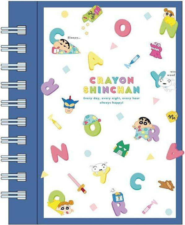  T's Factory Crayon Shin-chan Mini Ring Memo with Magnet Alphabet Pajama 