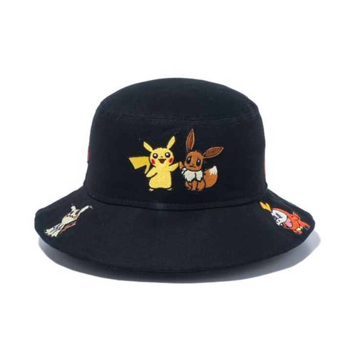 Pokemon Center Original Pokemon Center Original NEW ERA Kids Bucket Hat All Black ML