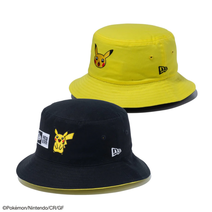 Pokemon Center Original Pokemon Center Original NEW ERA Bucket Hat ML (Reversible Pikachu Black & Yellow)