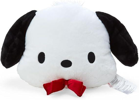 限定非売品!! 可愛いPOCHACCOクッション(枕も可)とキャラクタープレ付 Sanrio Face Cushion Pochacco (35th Anniversary Red Ribbon)