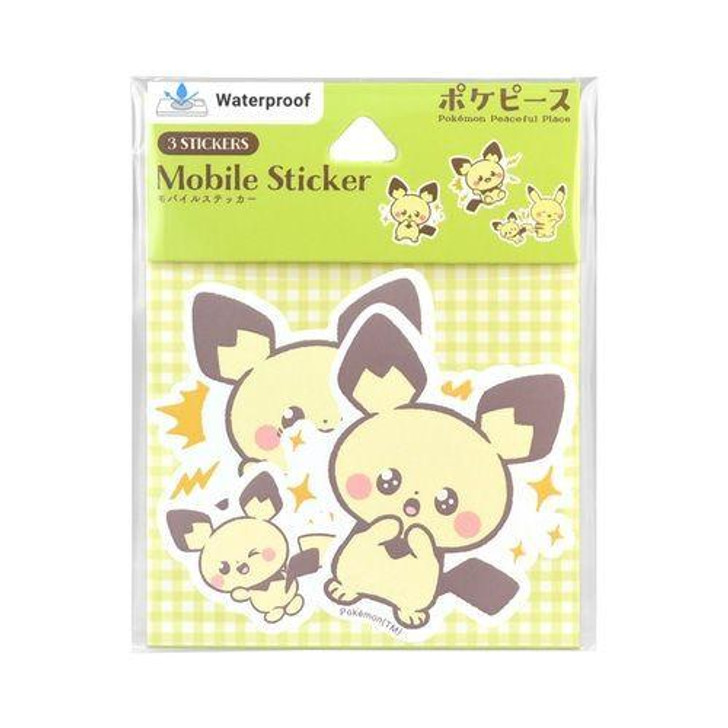  Pokemon Center Original PokePeace Mobile Sticker Pichu 