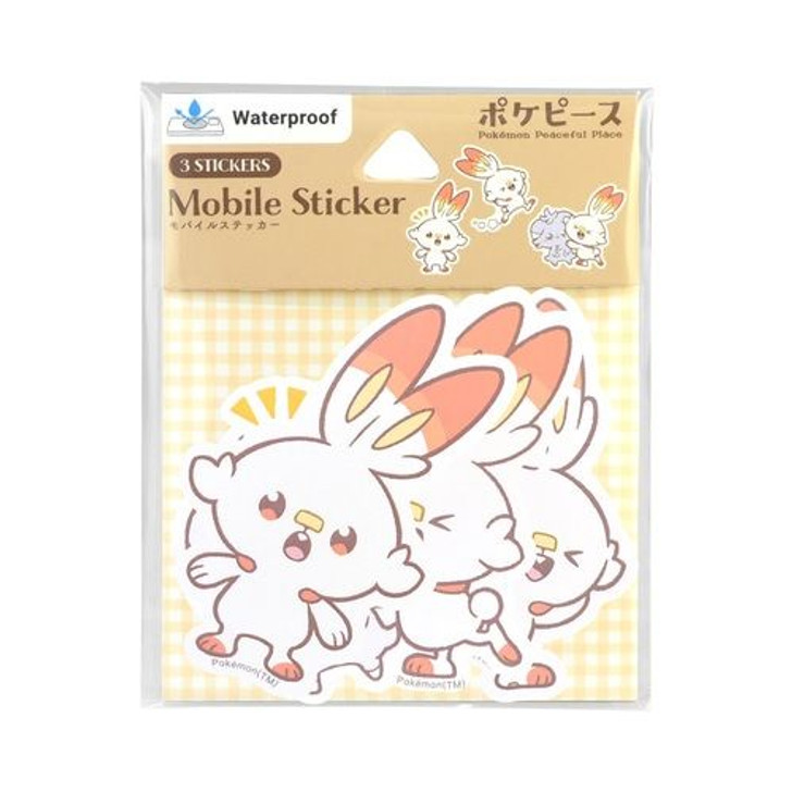 Pokemon Center Original PokePeace Mobile Sticker Scorbunny