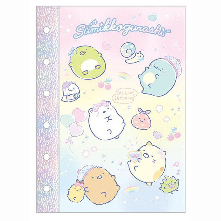  San-x Sumikko Gurashi 6 Hole Sticker Collection Notebook 