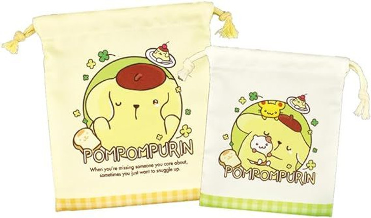 T's Factory Sanrio Drawstring Bag Pom Pom Purin (2 Bags)