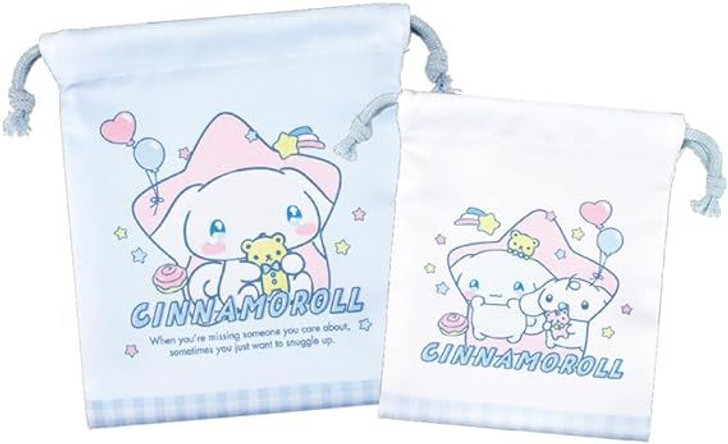 T's Factory Sanrio Drawstring Bag Cinnamoroll (2 Bags)