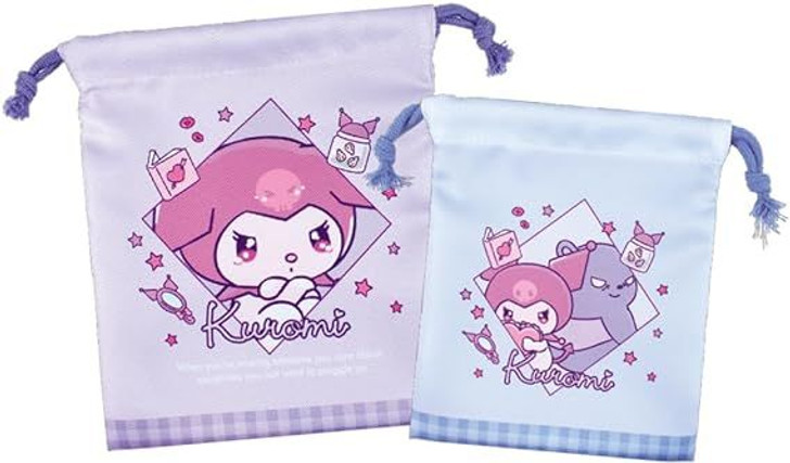 T's Factory Sanrio Drawstring Bag Kuromi (2 Bags)